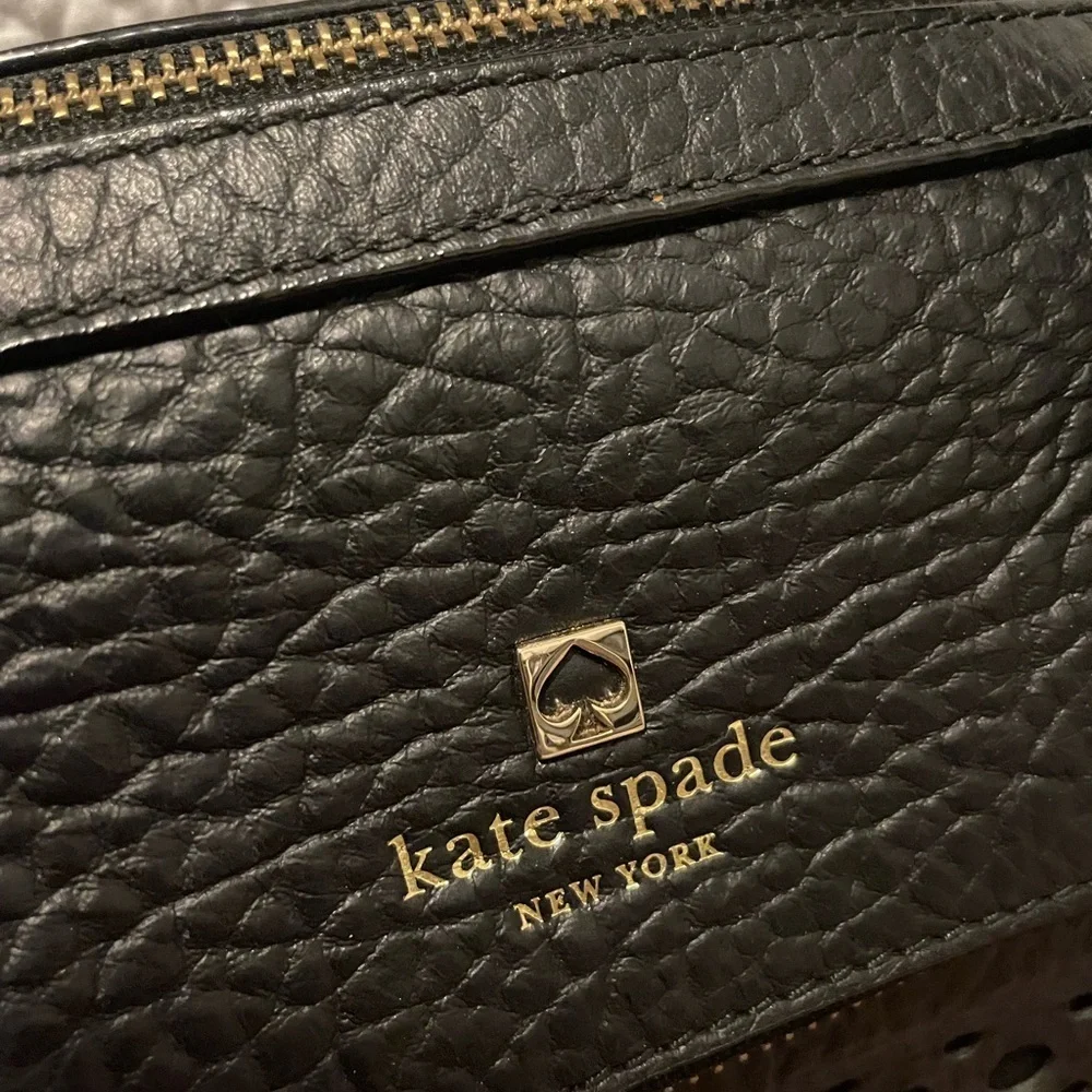 Kate Spade Black Textured Satchel
